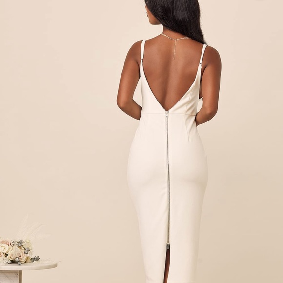 NWT White midi dress from lulus - Picture 2 of 2